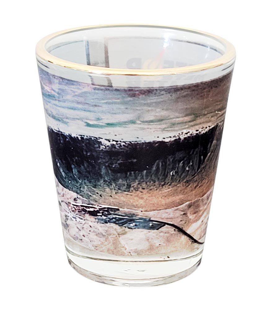 Meteor Crater Picture Shot Glass