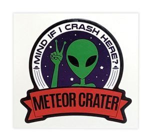 “Mind if I Crash Here?” Alien Sticker